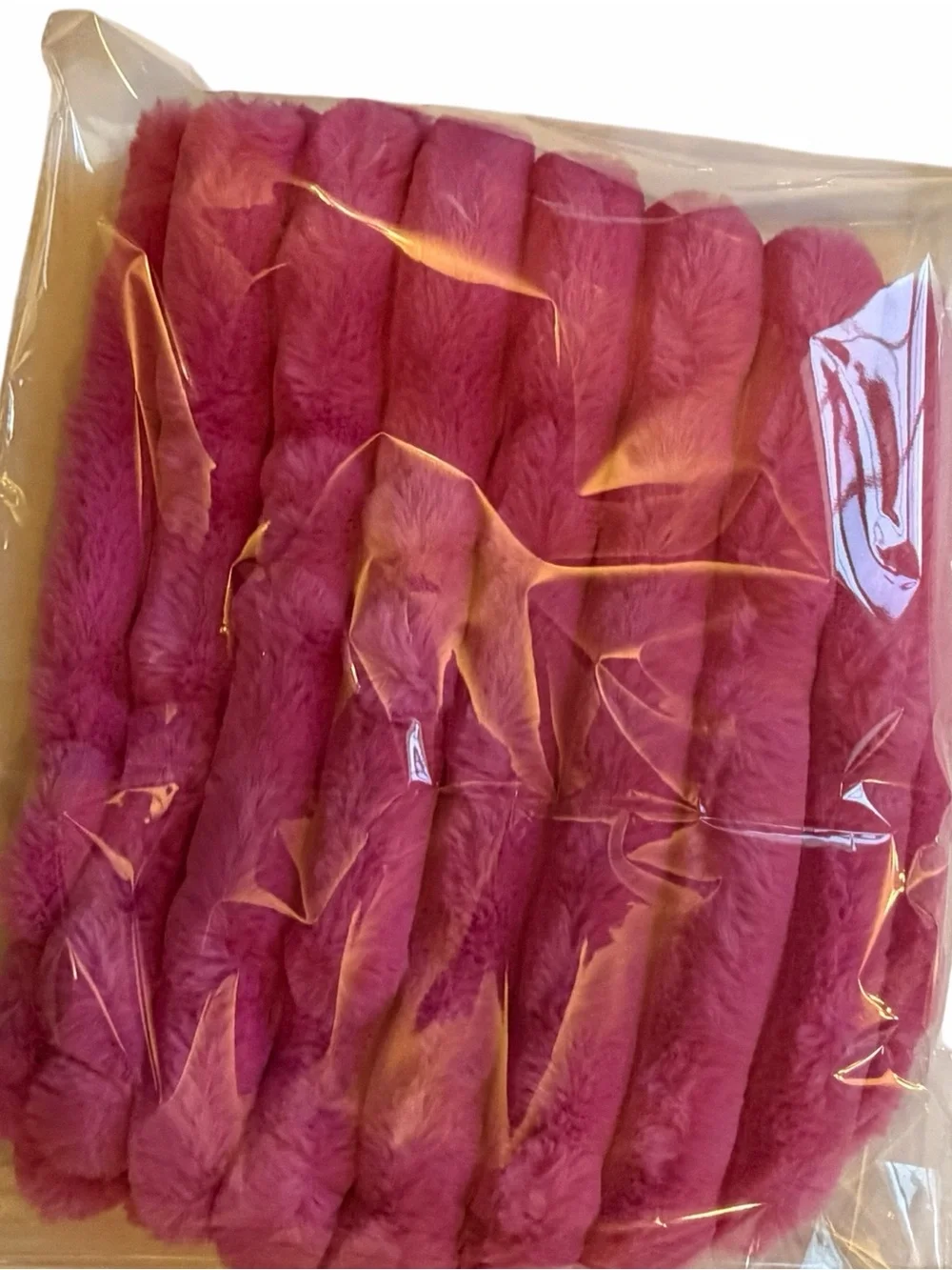 Hot Pink Faux Fur Dog Coat - Large